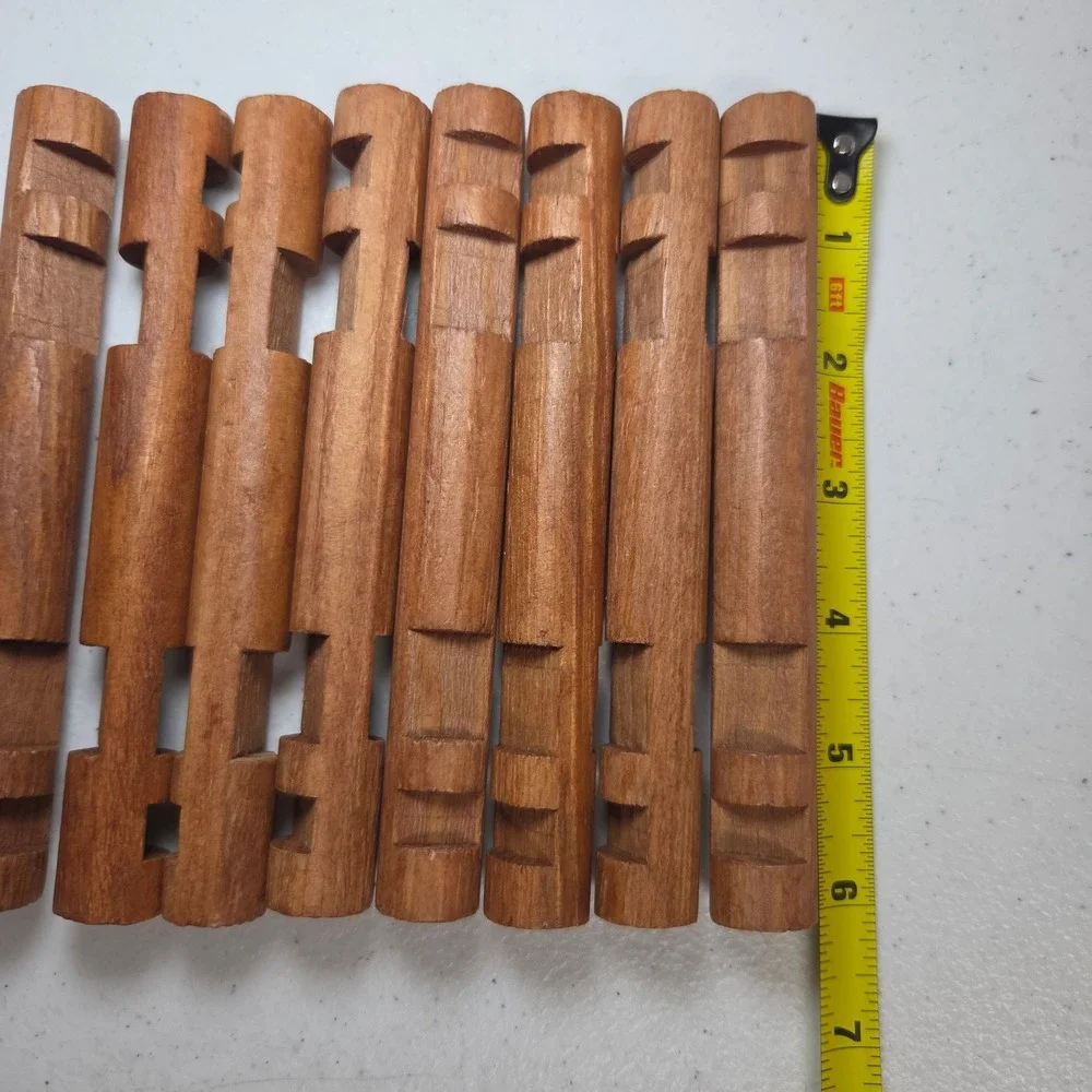 Lincoln Logs Red Wood Replacement Pieces 8 Count 4.5 Inch Building Logs